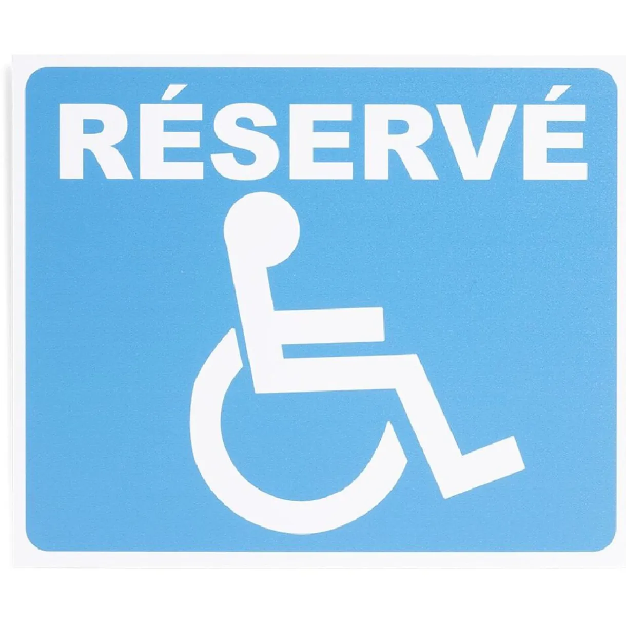 New Gifi Plaque signalétique "Réservé, mobilité réduite" - 24x20 cm