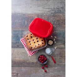 Plat à four avec couvercle hermétique Ô Cuisine 16x16 cm^Gifi Discount