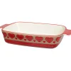 Plat à four design coeur rouge^Gifi Hot
