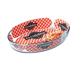 Plat à four ovale en verre extra résistant^Gifi Discount