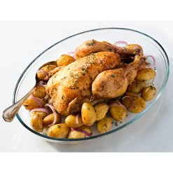 Plat à four ovale en verre extra résistant^Gifi Discount