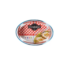 Plat à four ovale verre transparent^Gifi Discount