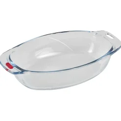 Plat à four Pyrex ovale transparent 1,8L^Gifi Clearance