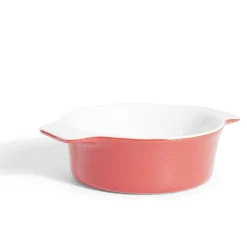 Plat à four rond en céramique rouge 13,5x17xH5cm^Gifi Hot