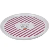 Plat à tarte céramique blanc rayure rouge^Gifi Clearance
