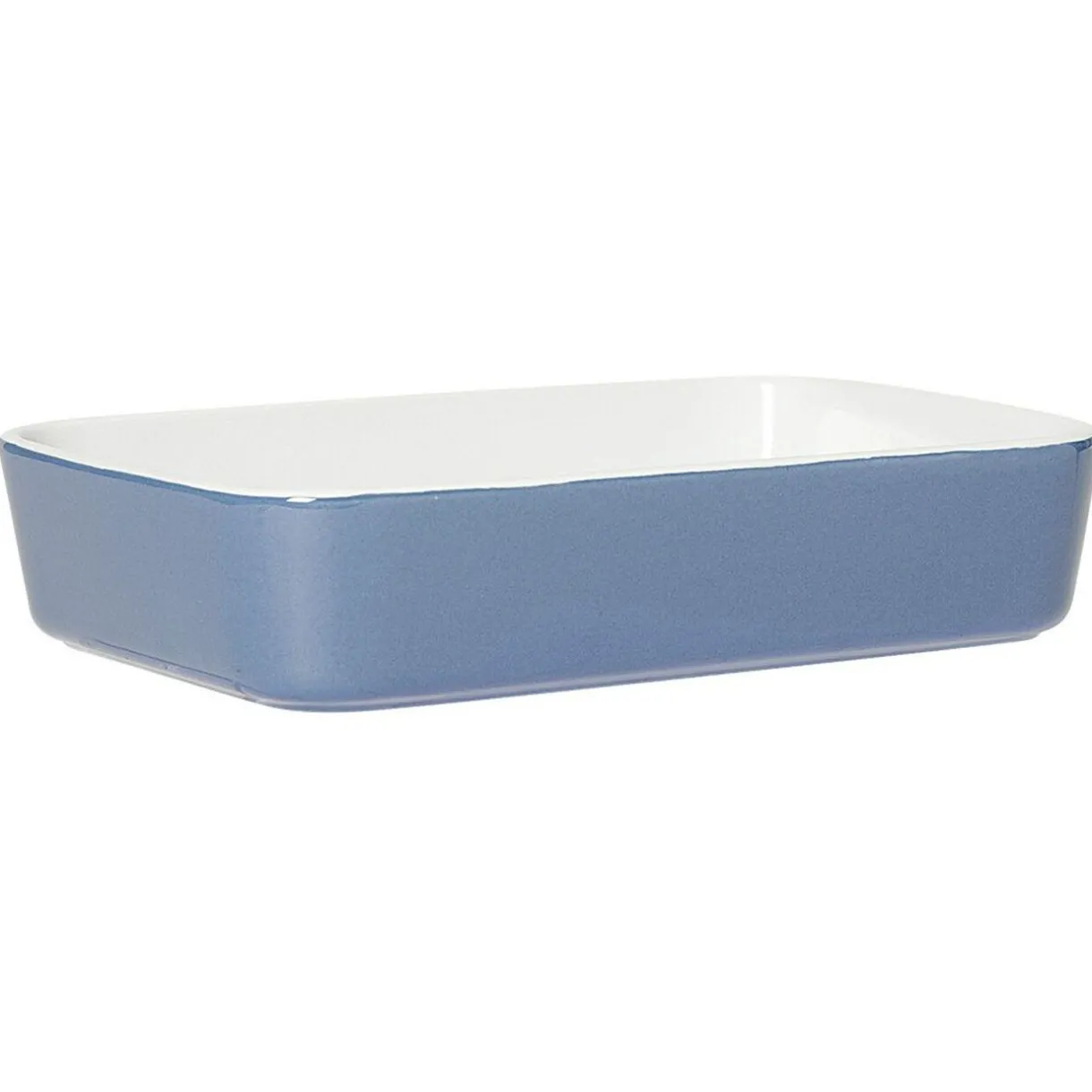 Plat cuisson rectangulaire exterieur bleu interieur blanc 1L 2L x2^Gifi Discount