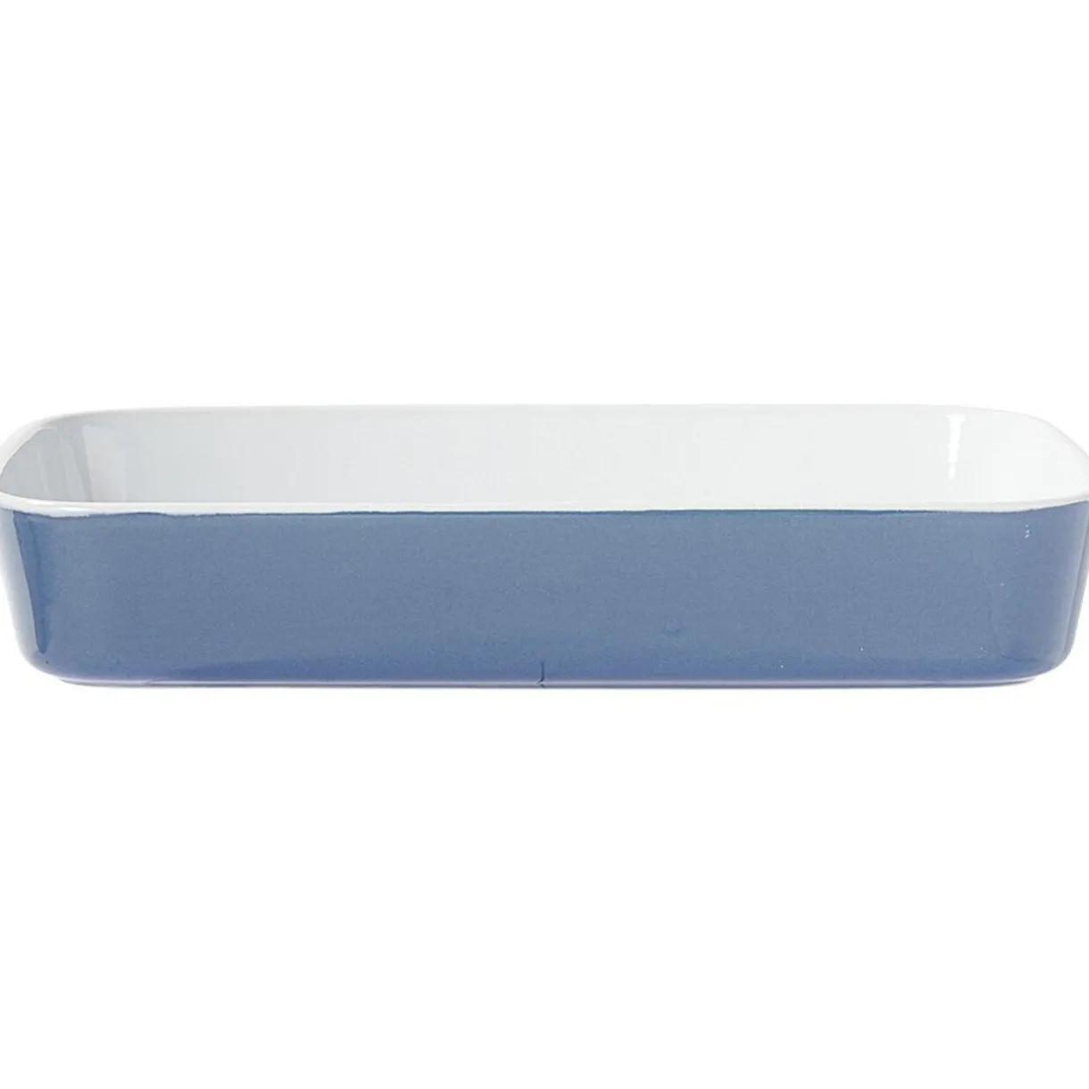Plat cuisson rectangulaire exterieur bleu interieur blanc 1L 2L x2^Gifi Discount