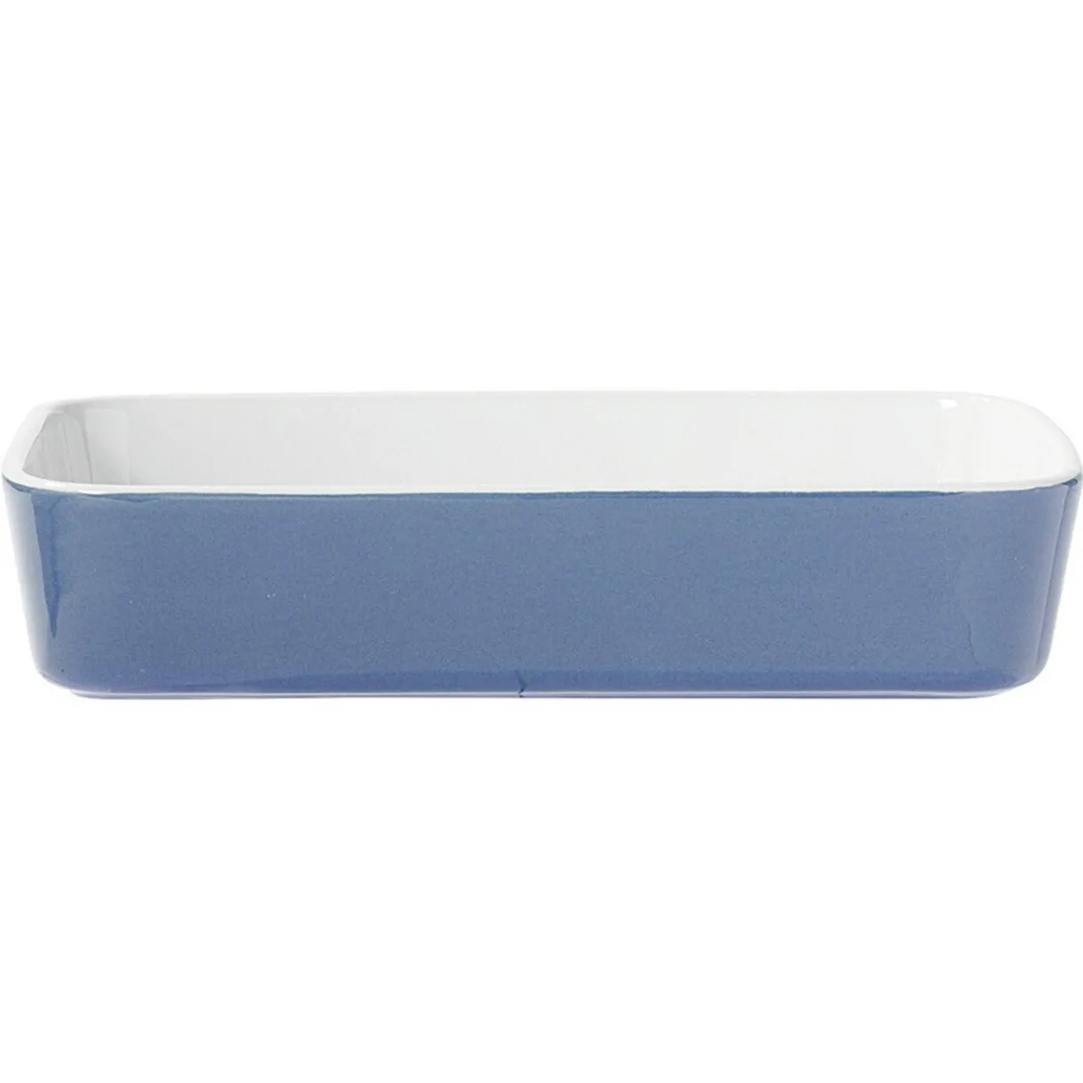 Plat cuisson rectangulaire exterieur bleu interieur blanc 1L 2L x2^Gifi Discount