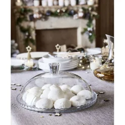 Plat de présentation avec cloche Ø32cm verre transparent^Gifi Outlet