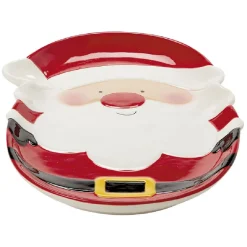 Plat de service Père Noël en céramique^Gifi Discount