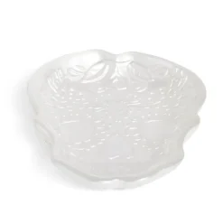 Plat Halloween tête de mort mexicaine en verre blanc 15x11xH2cm^Gifi New