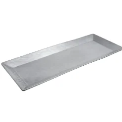 Plat rectangulaire argenté noir martelé^Gifi