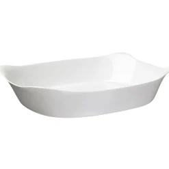 Plat rectangulaire en opale couleur blanc 38x28cm^Gifi Hot