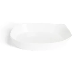 Plat rectangulaire 22x30cm Luminarc contour relief blanc^Gifi Discount