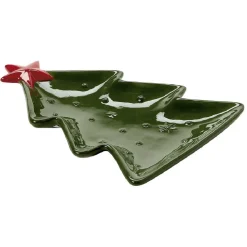 Plat service sapin en céramique vert^Gifi Best