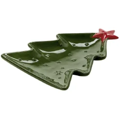 Plat service sapin en céramique vert^Gifi Best