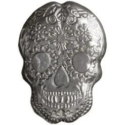 Plat tête de mort Halloween en verre^Gifi Discount