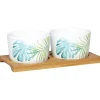 Plateau + 2 coupelles apéritif motif jungle^Gifi Sale