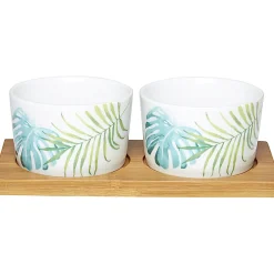 Plateau + 2 coupelles apéritif motif jungle^Gifi Sale
