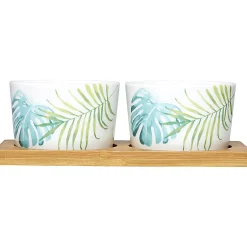 Plateau + 2 coupelles apéritif motif jungle^Gifi Sale