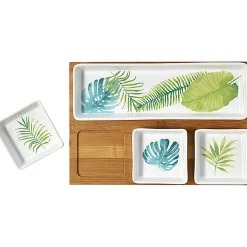 Plateau + 4 coupelles motif jungle^Gifi Clearance