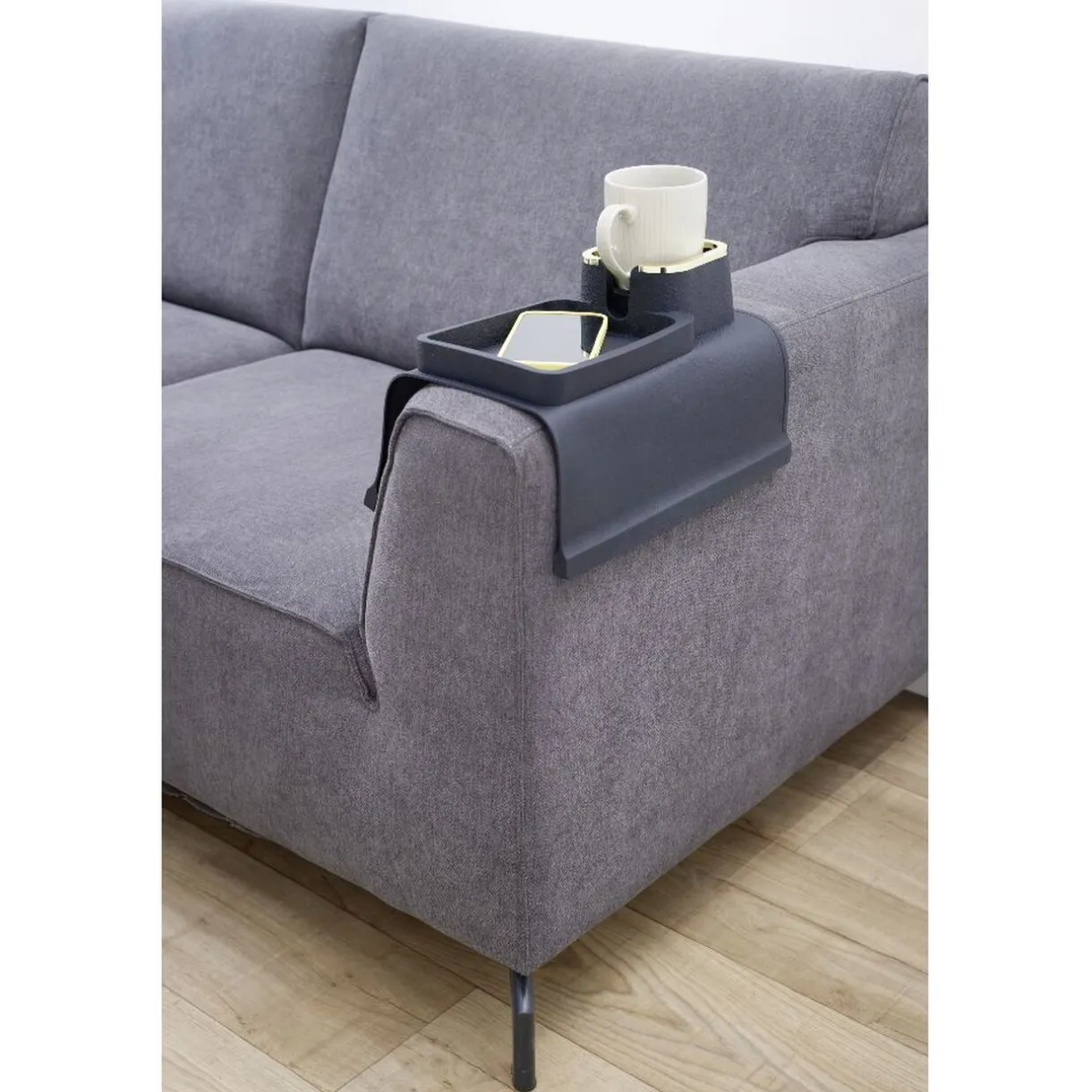 Plateau accoudoir canapé support verre et télécommande 42,5x32xH7cm^Gifi