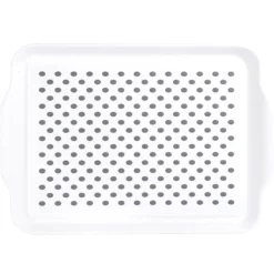 Plateau antidérapant blanc et gris^Gifi Outlet