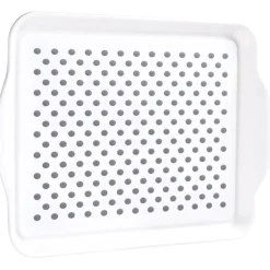 Plateau antidérapant blanc et gris^Gifi Outlet