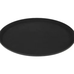 Plateau antidérapant rond noir^Gifi Online