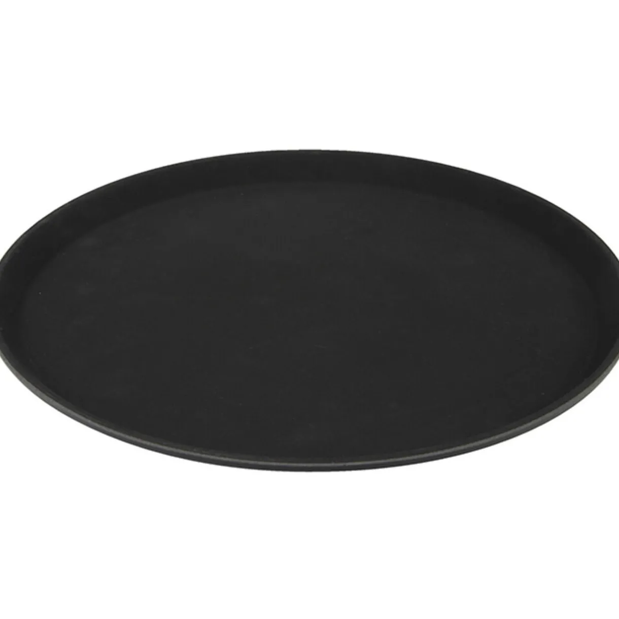 Plateau antidérapant rond noir^Gifi Online