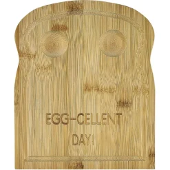 Plateau avec 2 emplacements à oeufs en bambou 24x20cm^Gifi Outlet