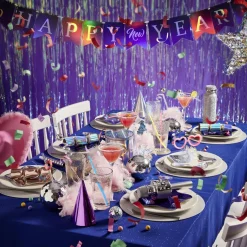 Plateau carton étoile argenté Ø24,5cm x6^Gifi Online