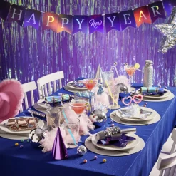 Plateau carton étoile argenté Ø24,5cm x6^Gifi Online