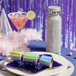 Plateau carton étoile argenté Ø24,5cm x6^Gifi Online