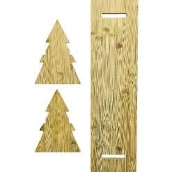 Plateau de présentation en bambou design sapin L60cm^Gifi