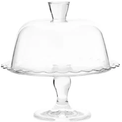 Plateau de présentation sur pied avec cloche Ø26cm verre transparent^Gifi Sale