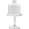 Plateau de présentation sur pied avec cloche Ø10cm verre transparent^Gifi Hot