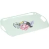Plateau de service bleu motif oiseau tropical^Gifi Outlet