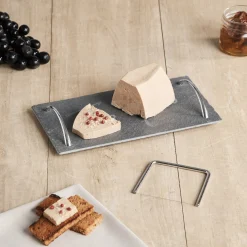 Plateau de service en ardoise avec 2 anses et lyre^Gifi Online