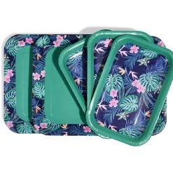 Plateau de service en carton motif tropical x 5^Gifi Outlet
