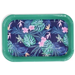 Plateau de service en carton motif tropical x 5^Gifi Outlet