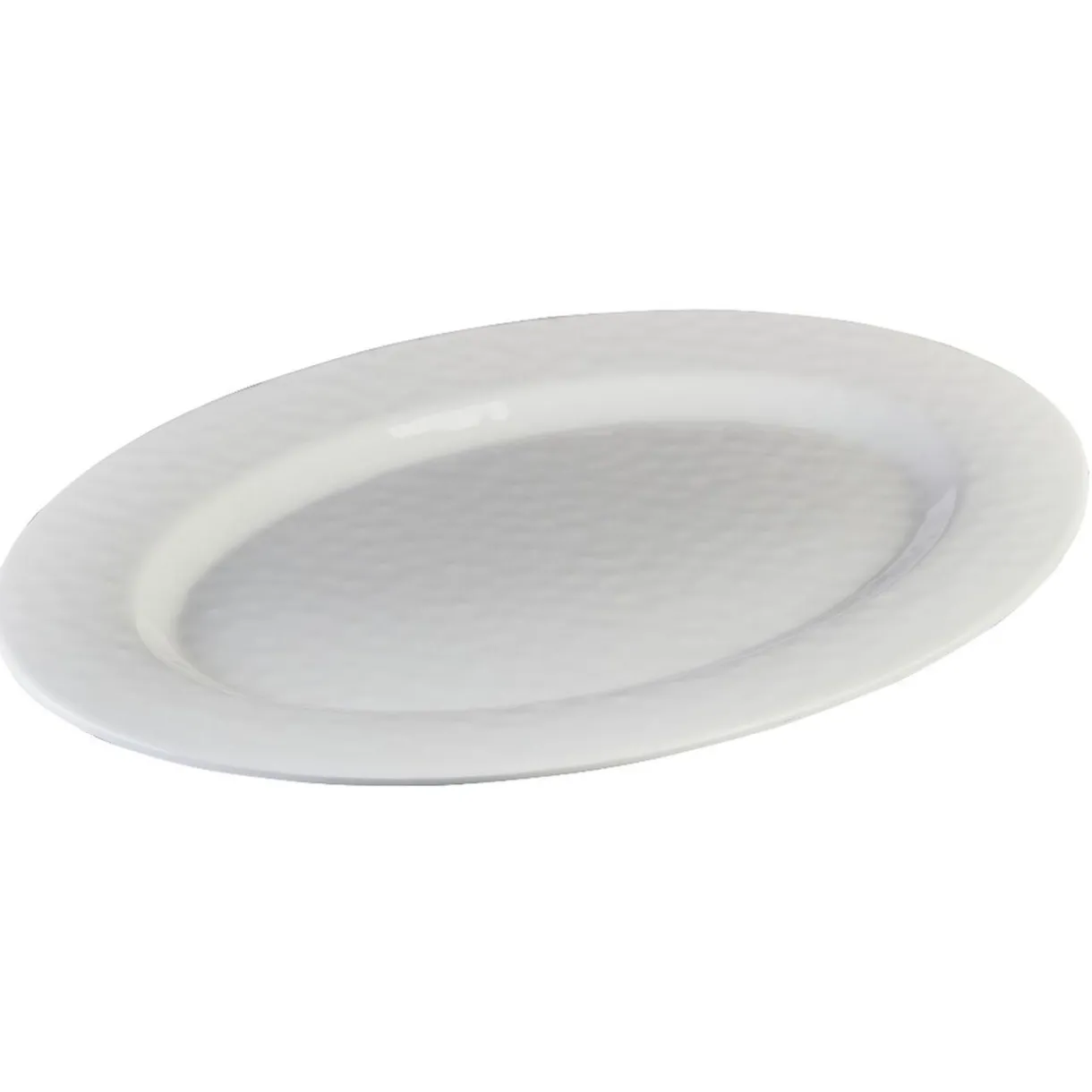 Plateau de service ovale martelé blanc^Gifi Outlet