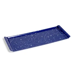 Plateau de service rectangulaire mélaminé bleu motif astral 18x37,5cm^Gifi