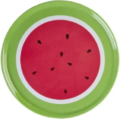 Plateau de service rond motif fruit^Gifi Clearance