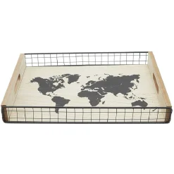 Plateau en bois carte^Gifi Discount