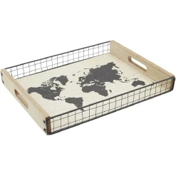 Plateau en bois carte^Gifi Discount