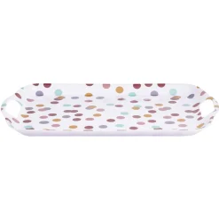 Plateau en plastique décor pois multicolore^Gifi Hot