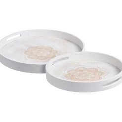 Plateau grand modèle motif Mandala bois^Gifi Hot