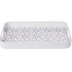 Plateau mélamine motif pois multicolores^Gifi New