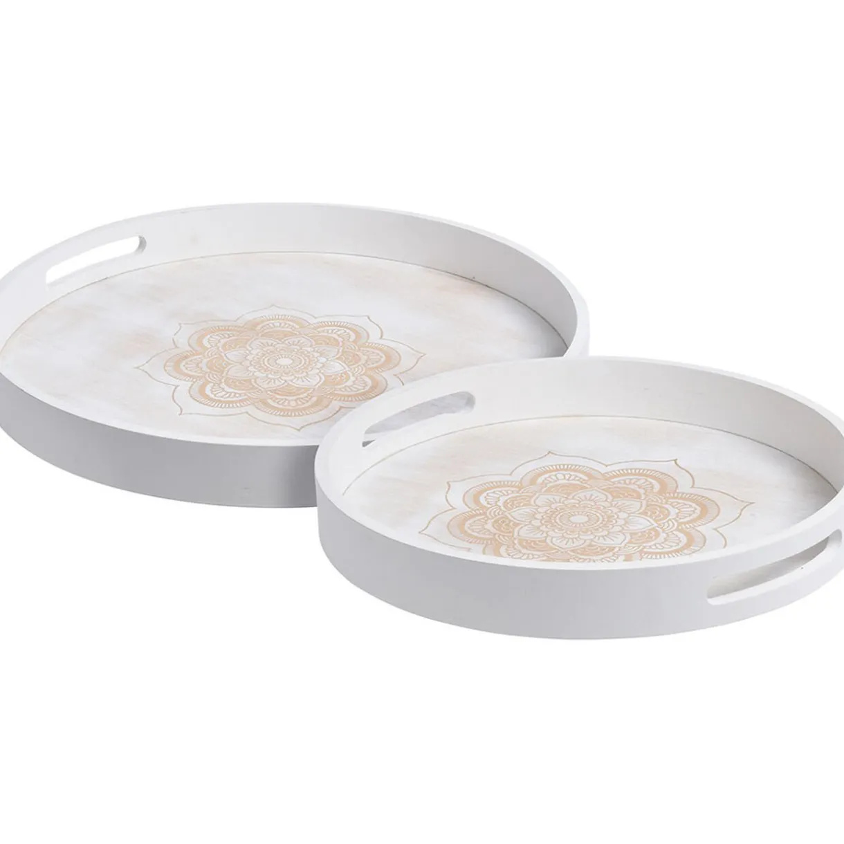 Plateau petit modèle motif Mandala bois^Gifi Clearance